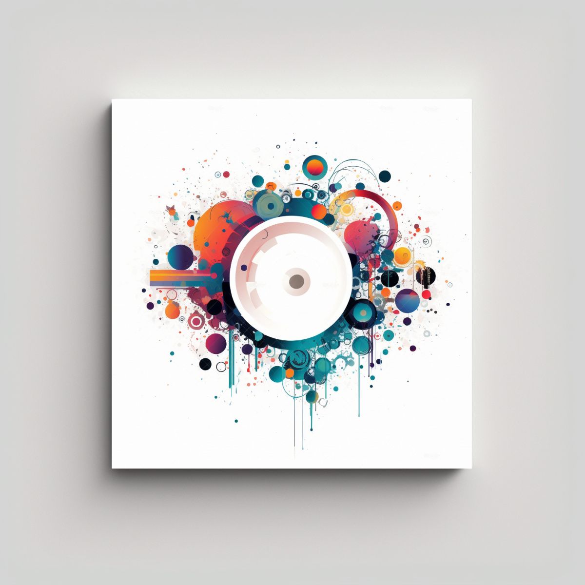 GENERICO - Pintura Lienzo Inspiración Tecnología Círculo 70x70 Cm