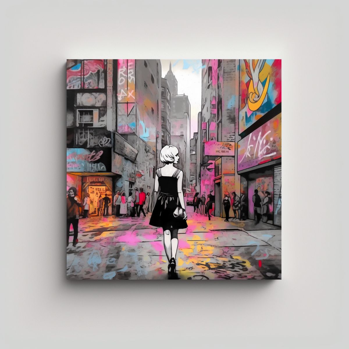 GENERICO - Fotografía En Color De Times Square, Nueva York, 60x60 Cm