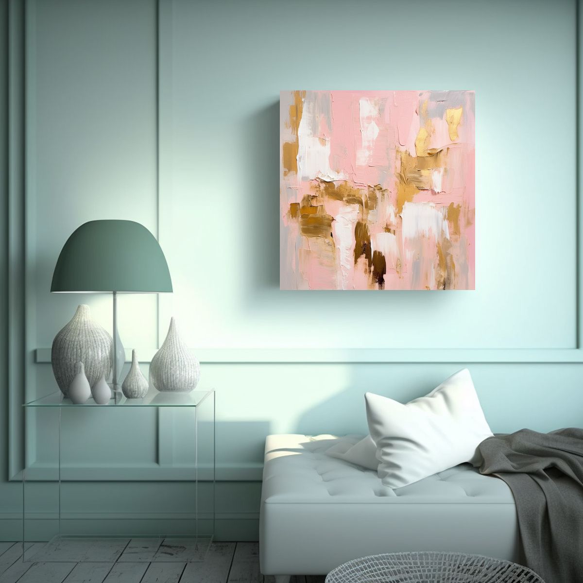 GENERICO - Pintura Decorativa En Bastidor Interior Con 80x80 Cm