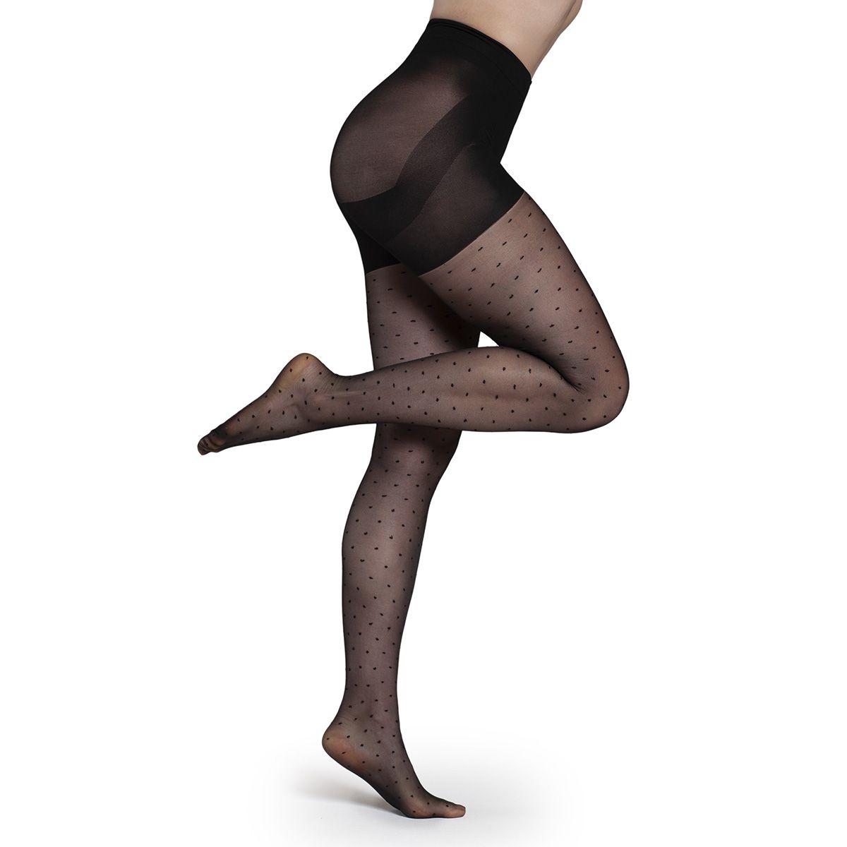 MONARCH - Panty Push Up Puntitos Negro