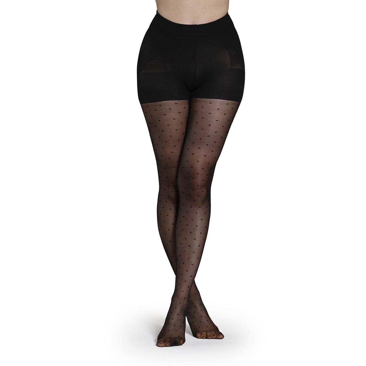 MONARCH - Panty Push Up Puntitos Negro