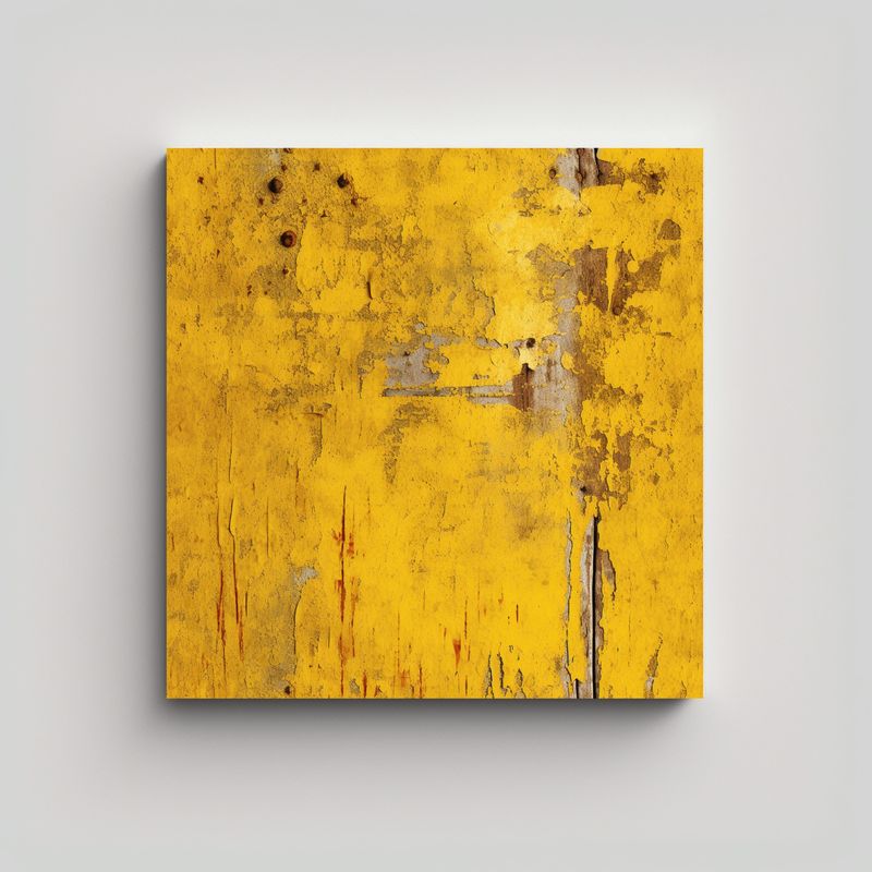GENERICO - Pinturas Decorativas Amarillo Intenso Con Textura 90x90 Cm