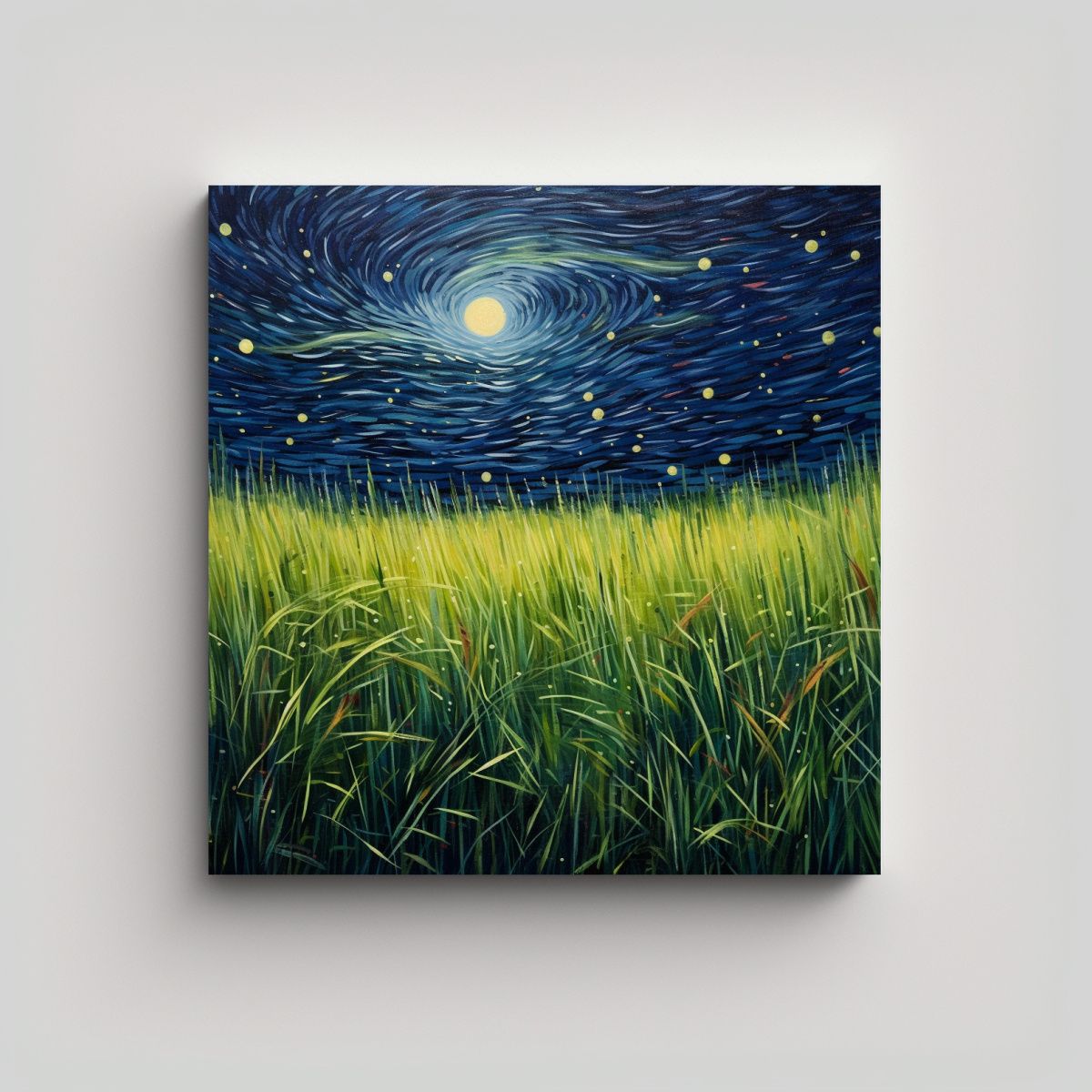 GENERICO - Pintura Decorativa De Campo De Hierba Ondeante, 80x80 Cm