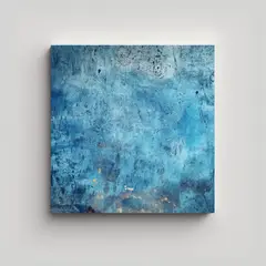 GENERICO - Cuadro Patron Intenso Exuberantes Blue Diseño 90x90 Cm