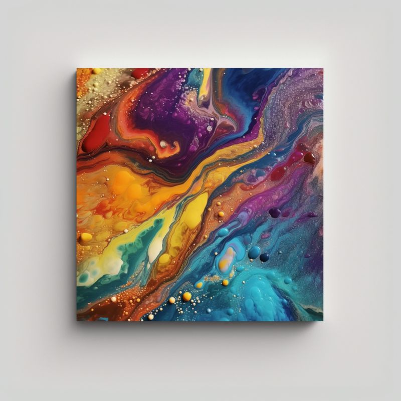 GENERICO - Pinturas Decorativas Modernas En Bastidor Con 70x70 Cm