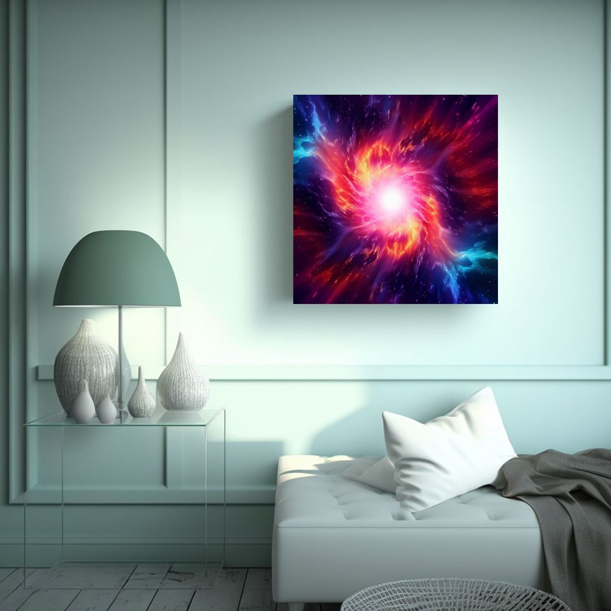 GENERICO - Póster De Estilo Synthwave De Una Nebulosa En 50x50 Cm