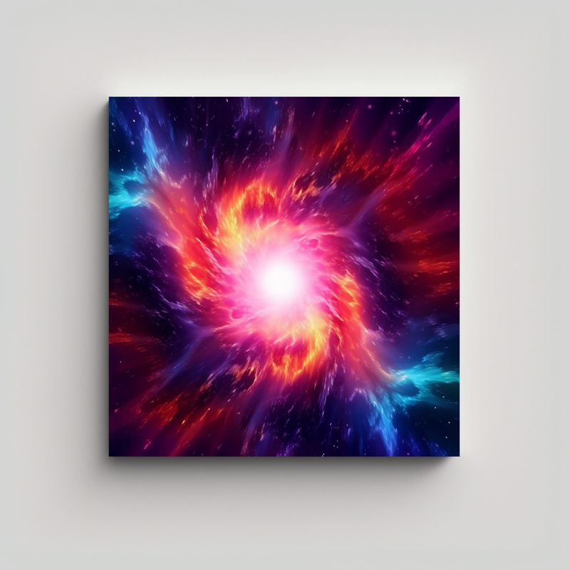 GENERICO - Póster De Estilo Synthwave De Una Nebulosa En 60x60 Cm