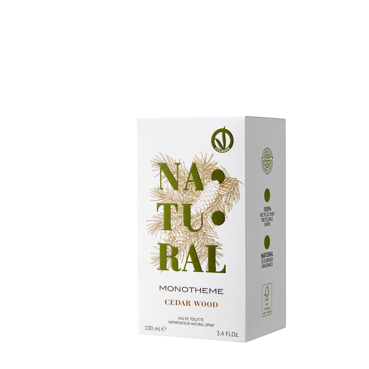 MONOTHEME - Monotheme Natural Cedar Wood EDT 100 Ml Vegan