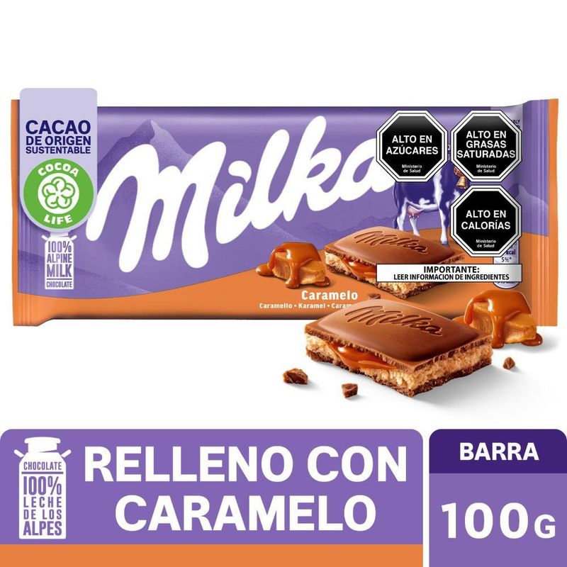 MILKA - Chocolate Milka® Relleno Caramelo Barra 100 Gr