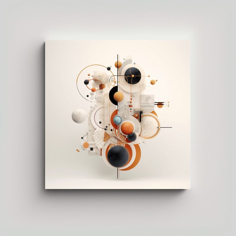 GENERICO - Cuadro Decorativo Lienzo Expresión De Formas 70x70 Cm