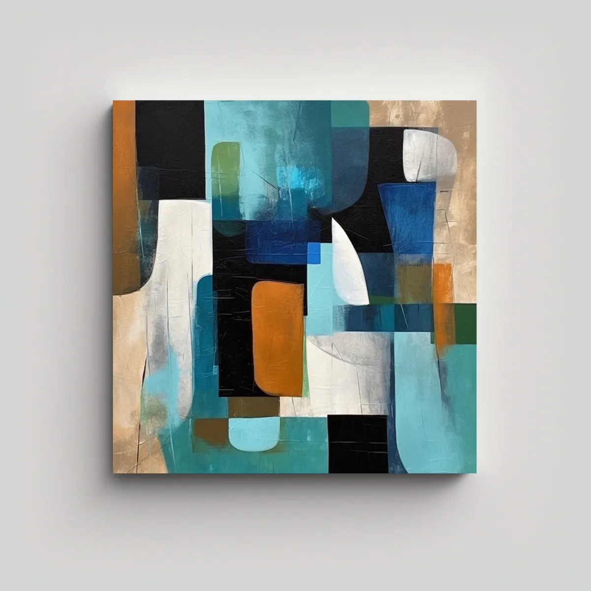 GENERICO - Pinturas Acrílicas Minimalistas Tonos Terrosos Y 60x60 Cm