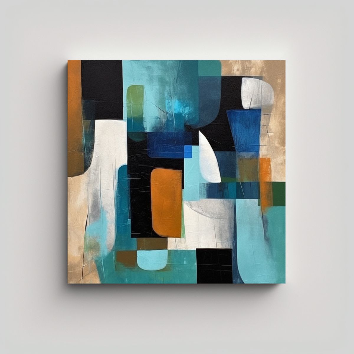 GENERICO - Pinturas Acrílicas Minimalistas Tonos Terrosos Y 50x50 Cm