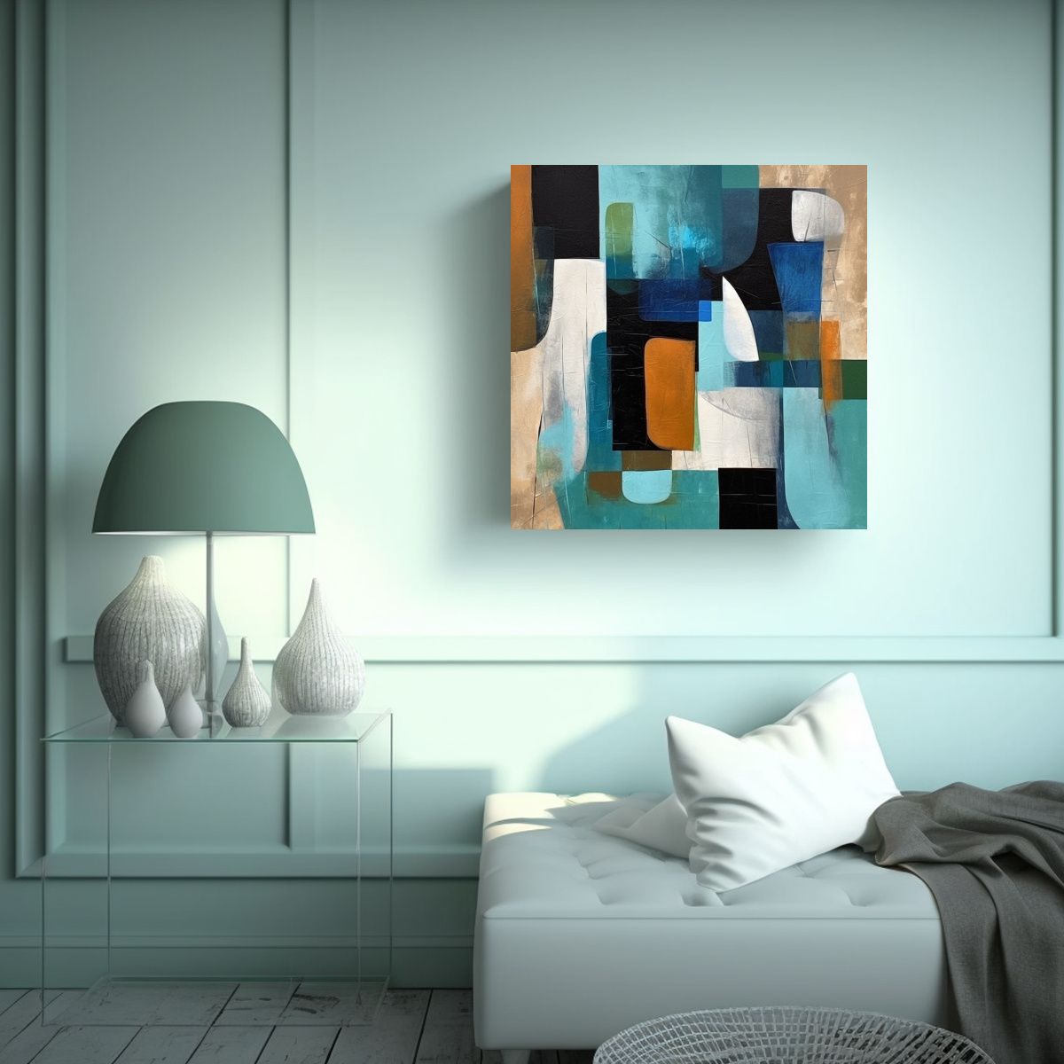 GENERICO - Pinturas Acrílicas Minimalistas Tonos Terrosos Y 50x50 Cm