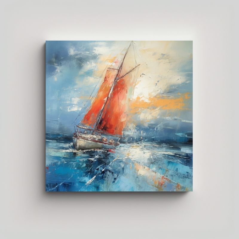 GENERICO - Arte De Pared Impreso Poder Paisaje Marino Con 90x90 Cm
