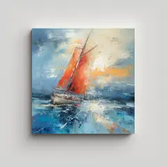 GENERICO - Arte De Pared Impreso Poder Paisaje Marino Con 90x90 Cm