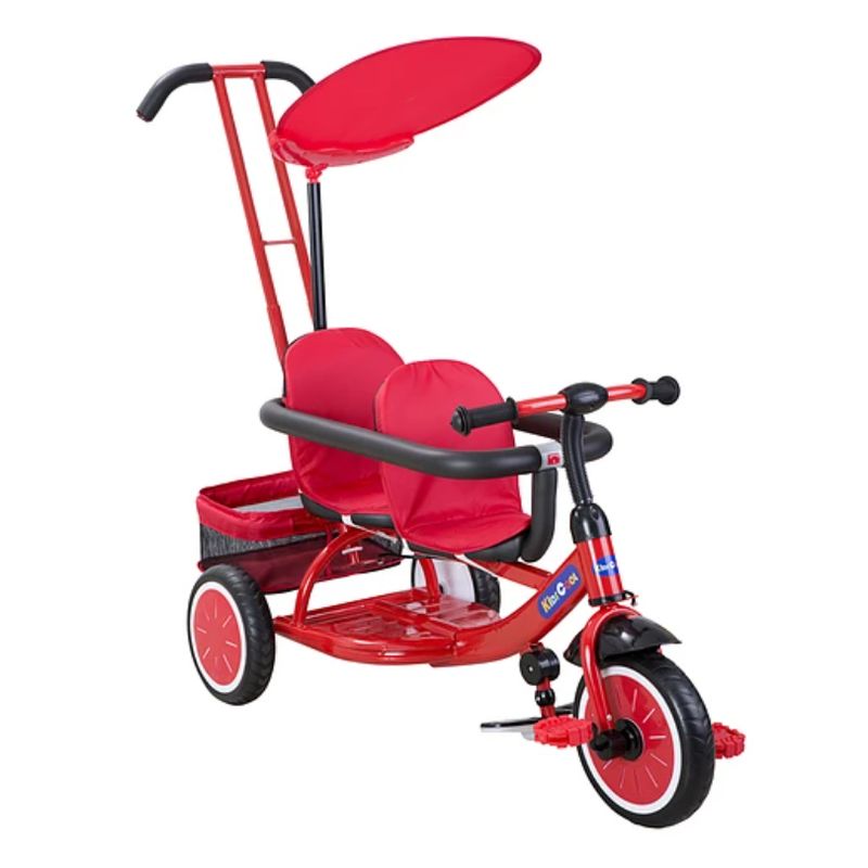 KIDSCOOL - TRICICLO DOBLE ROJO-KIDSCOOL