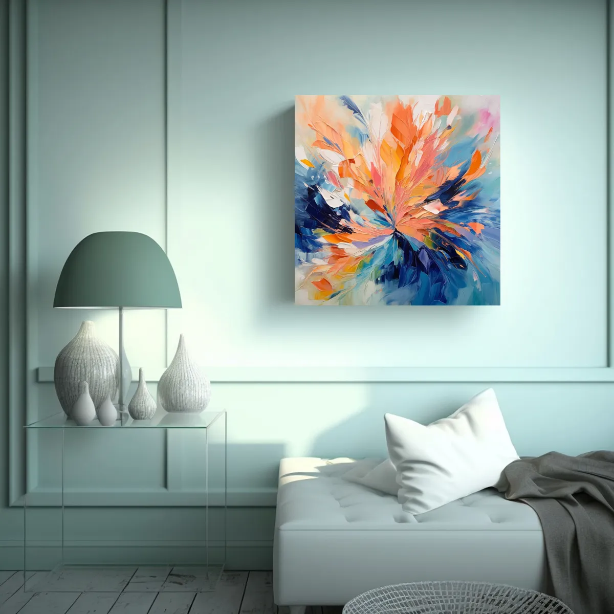 GENERICO - Cuadro Moderno Intenso Con Colores Vibrantes En 90x90 Cm