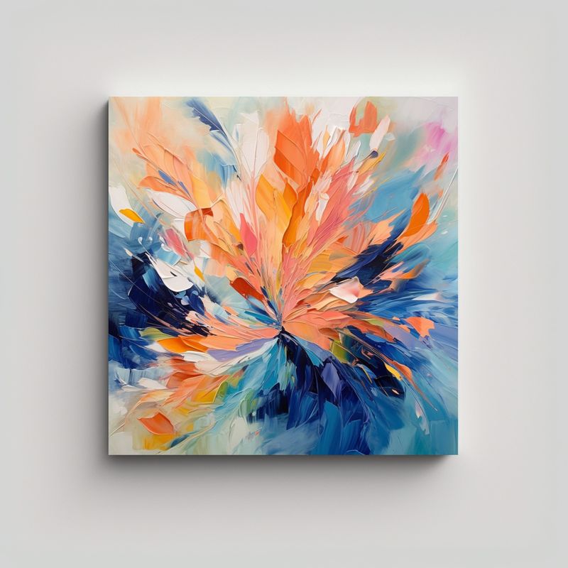 GENERICO - Cuadro Moderno Intenso Con Colores Vibrantes En 50x50 Cm
