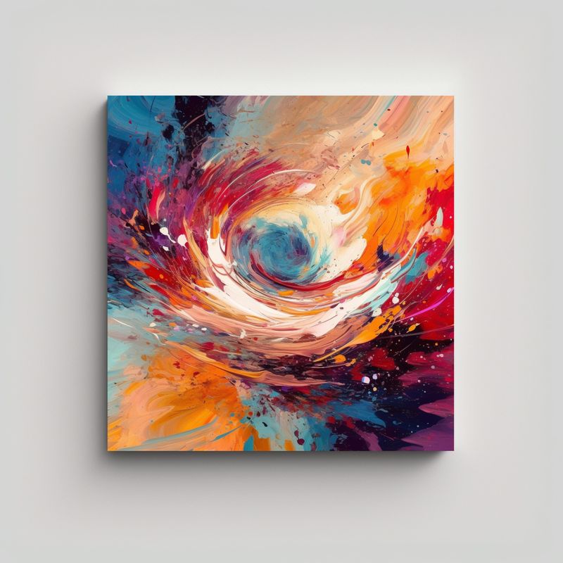 GENERICO - Pintura Abstracta Estilo óleo De La Modernidad 60x60 Cm