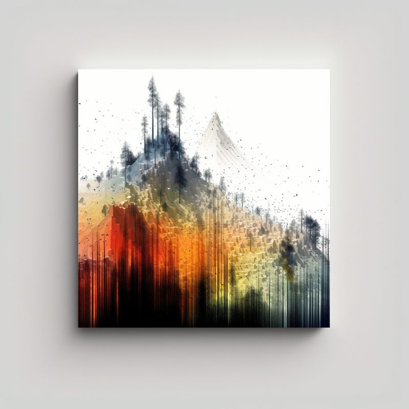 GENERICO - Tela En Bastidor Diseño Comedor De Datos 70x70 Cm