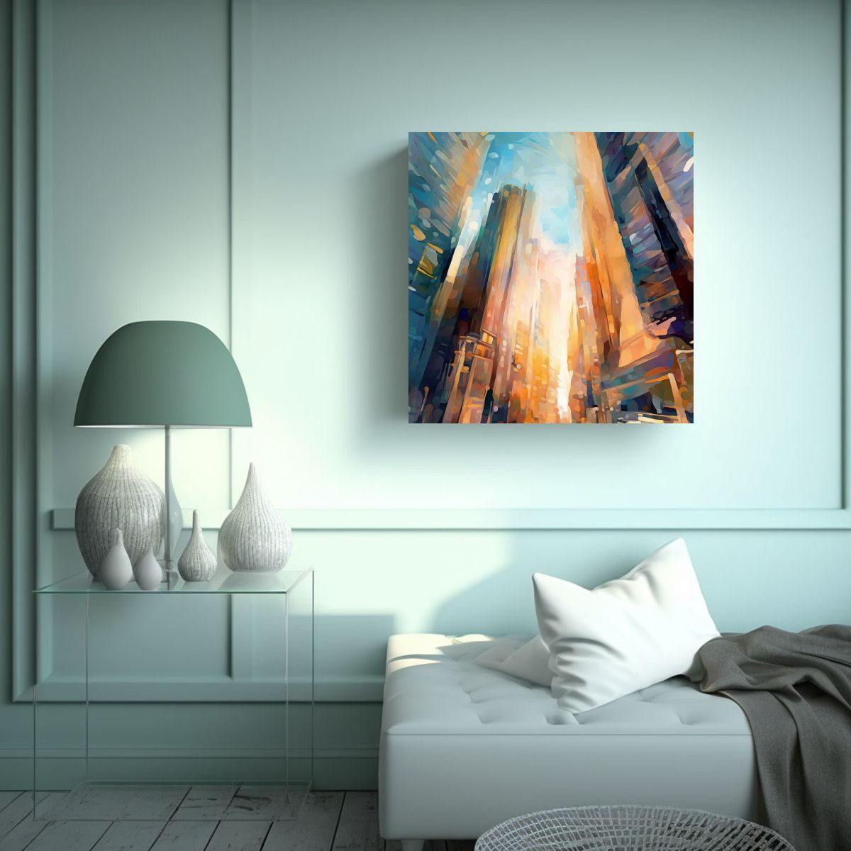 GENERICO - Arte De Pared Dibujo Surrealista Con Colores 80x80 Cm