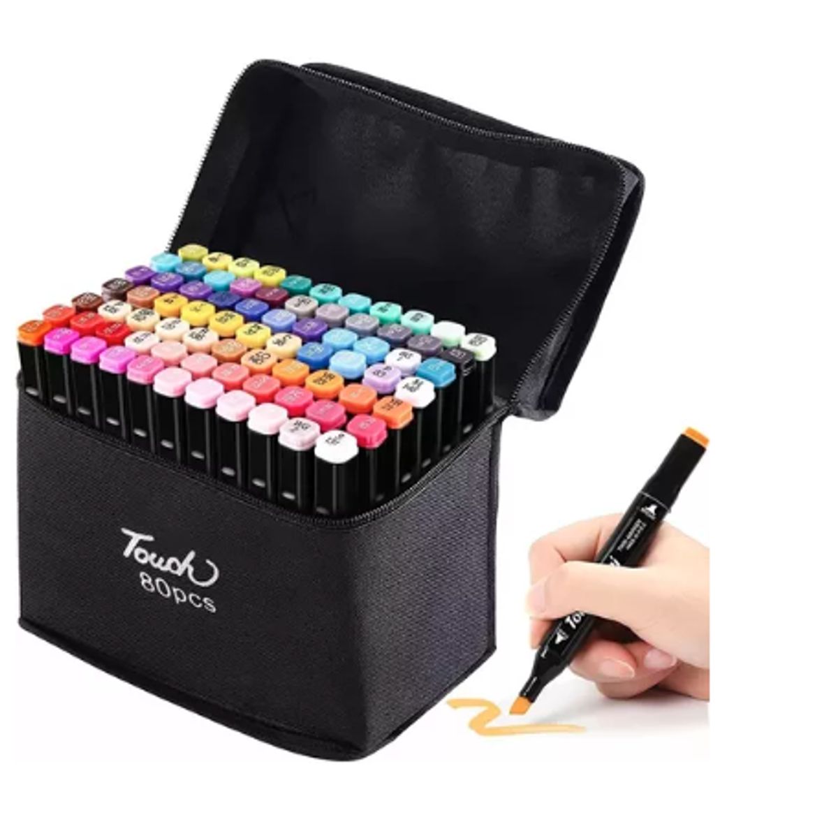 GENERICO - Set Rotuladores Doble Punta Para Colorear 80pcs Plumon