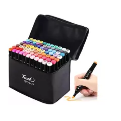 GENERICO - Set Rotuladores Doble Punta Para Colorear 80pcs Plumon