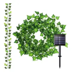 U BUY - Guirnalda Luces Led Solar Cortina Hojas Enredadera Set 2 X7m