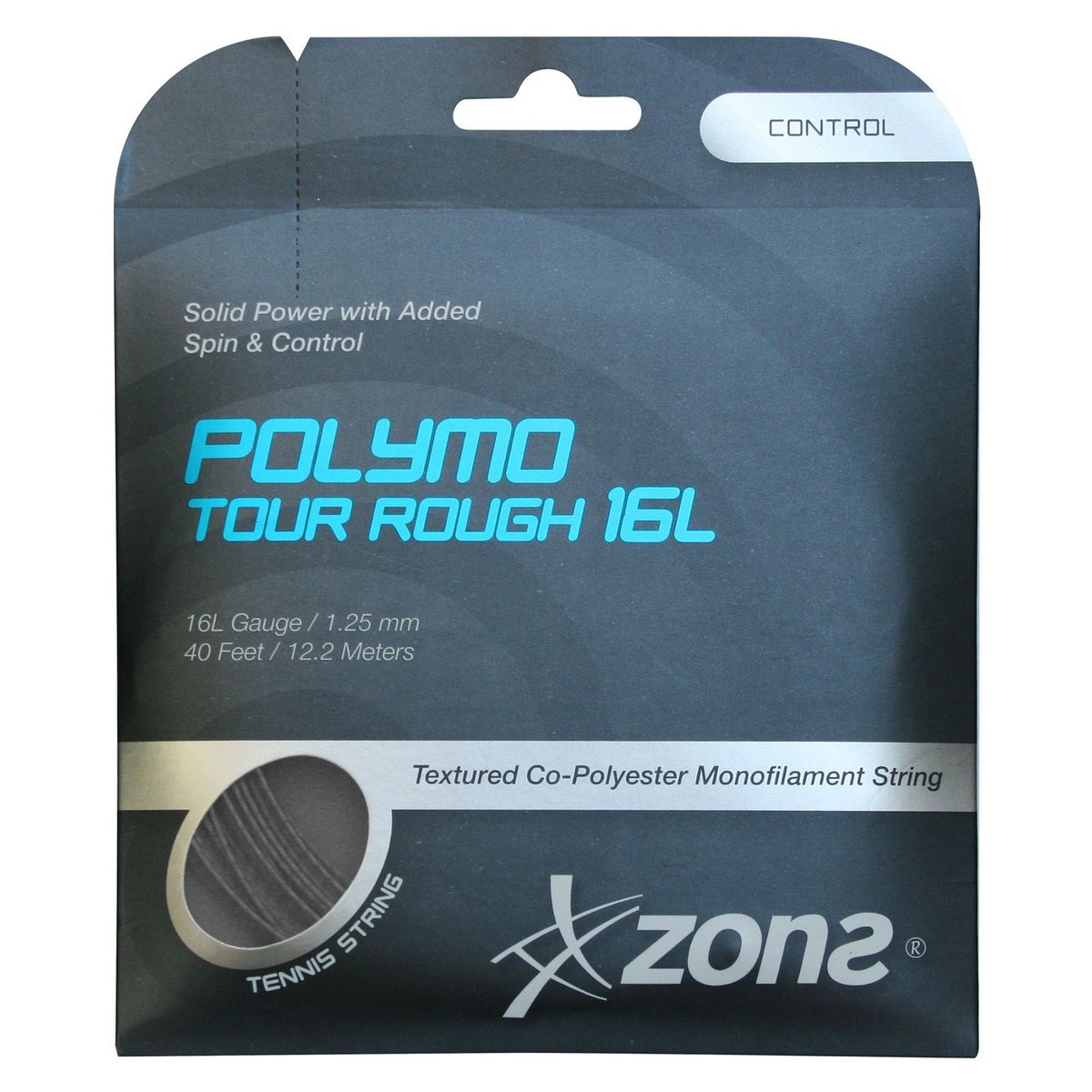 ZONS - Set Cuerda Tenis Zons Polymo Tour Rough 1.25 / 16L Plata