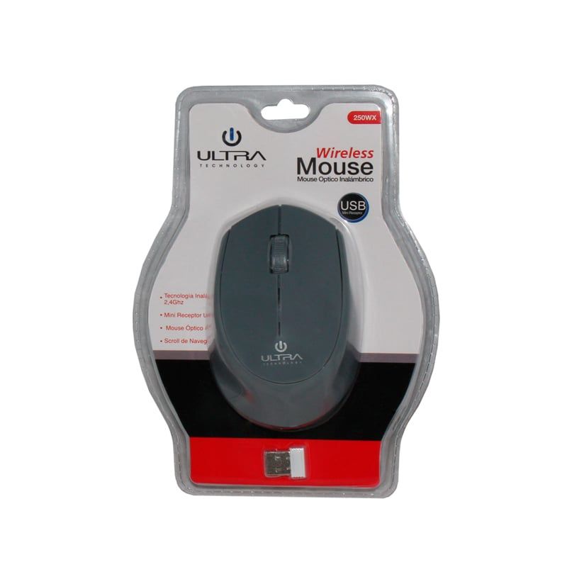 ULTRA - Mouse Inalámbrico Ultra Óptico 3 Botones DPI 800 ULTRA