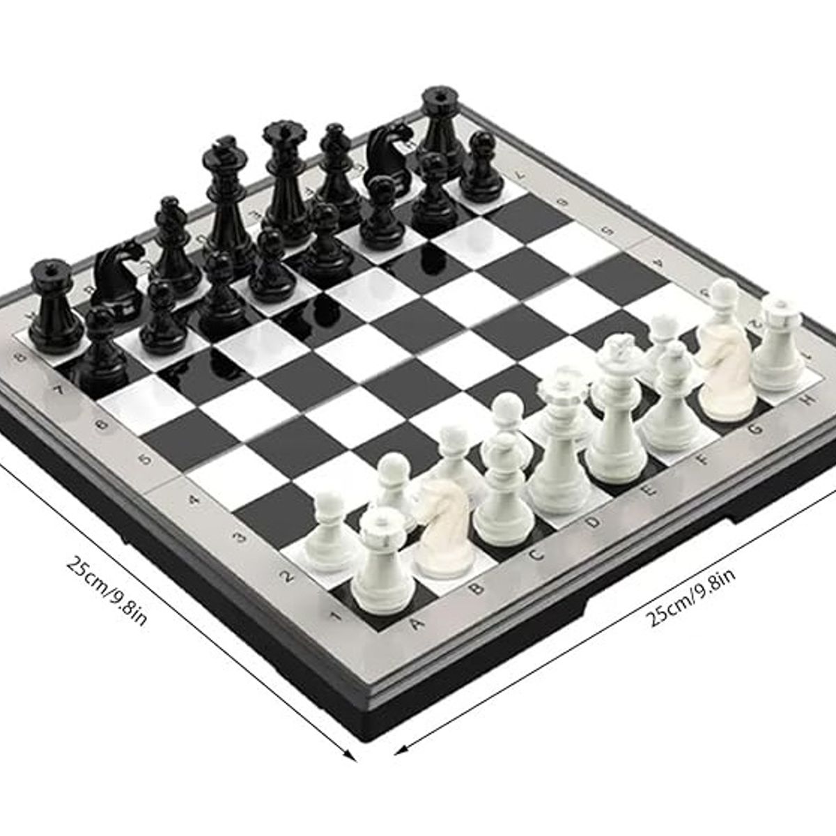 GENERICO - Juego De Ajedrez Magnético Tablero Plegable 25x25