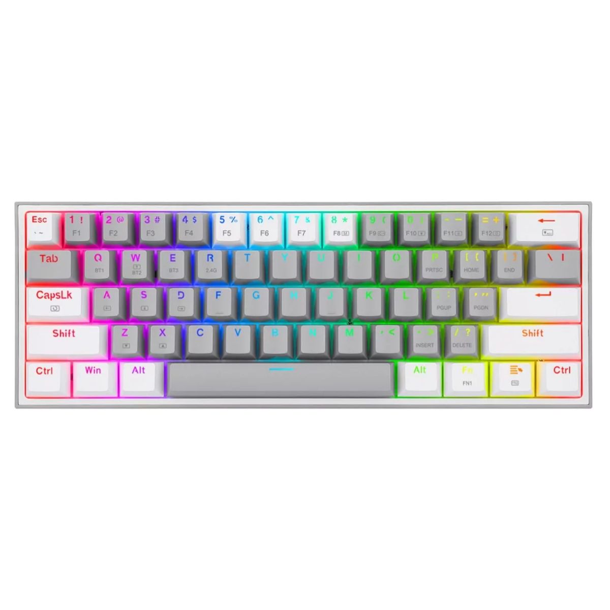 REDRAGON - Teclado Gamer - Redragon FIZZ PRO K616-RGB - Bluetooth - Gray-White