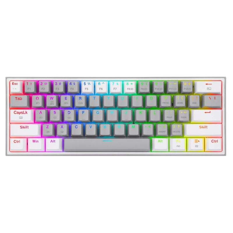 REDRAGON - Teclado Gamer - Redragon FIZZ PRO K616-RGB - Bluetooth - Gray-White