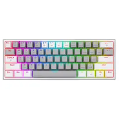 REDRAGON - Teclado Gamer - FIZZ PRO K616-RGB - Bluetooth - Gray-White