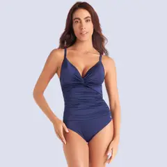 CHAMELA - TRAJE DE BAÑO AZUL CONTROL DE ABDOMEN DRAPEADO 43825