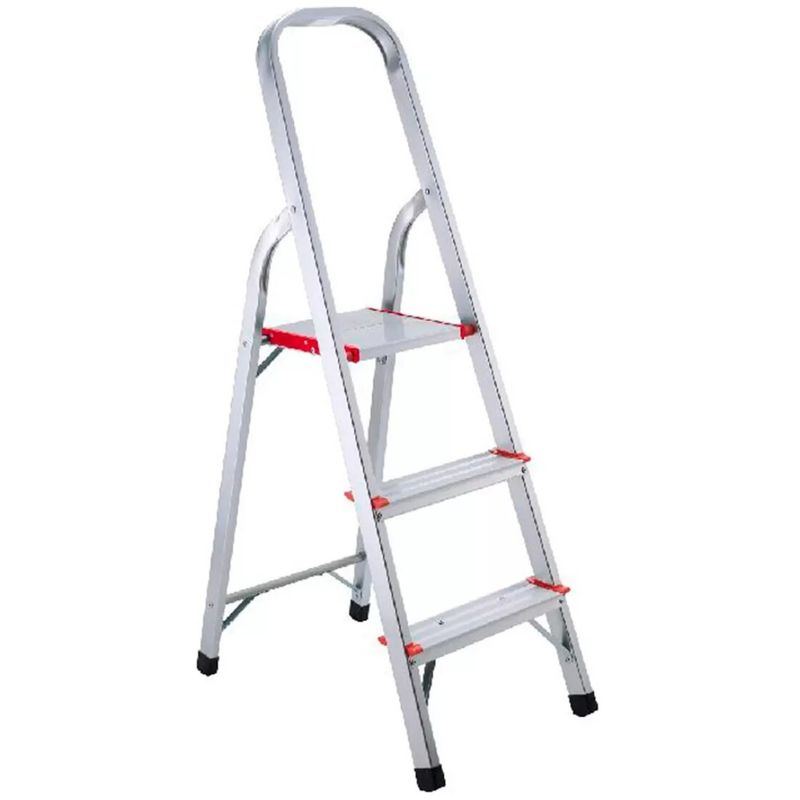GENERICO - Escalera Banquito Plegable Tres Escalón Aluminio