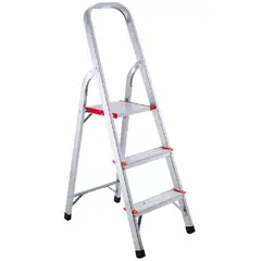 GENERICO - Escalera Banquito Plegable Tres Escalón Aluminio