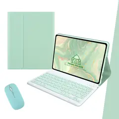 GENERICO - Fundas Con Teclado y Mouse Para Tablet Samsung S7-S8 Incluye letra Ñ