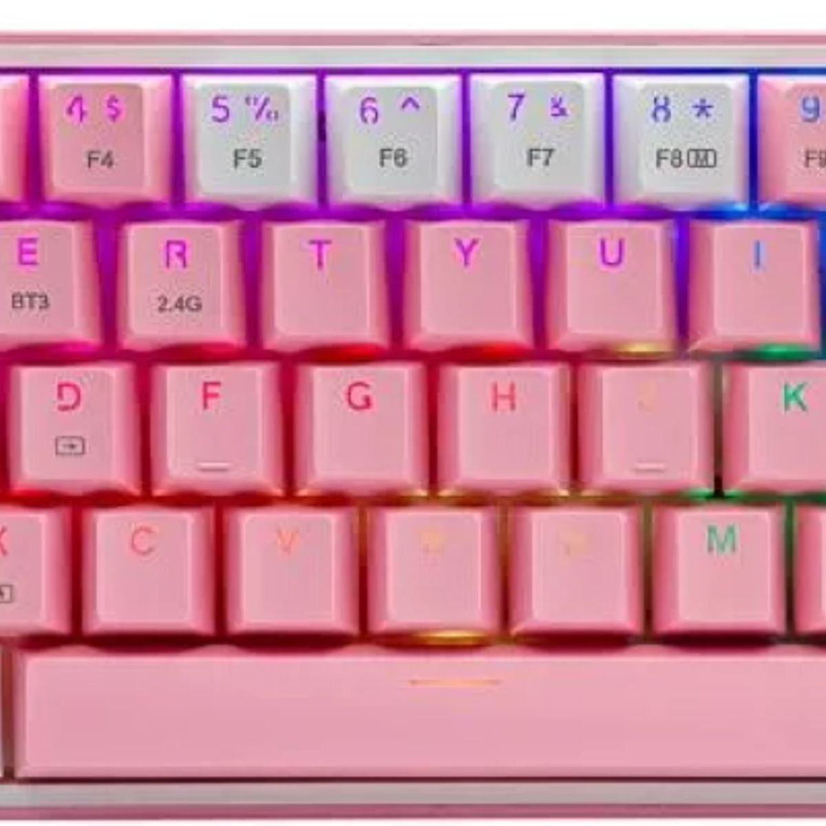 REDRAGON - Teclado Gamer - Redragon FIZZ PRO K616-RGB - Switch Red - Pink-White