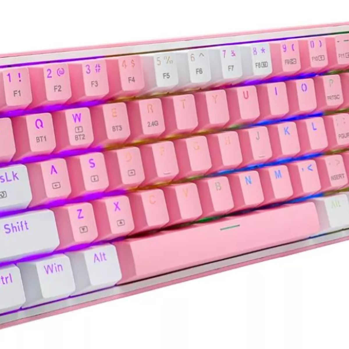 REDRAGON - Teclado Gamer - Redragon FIZZ PRO K616-RGB - Switch Red - Pink-White