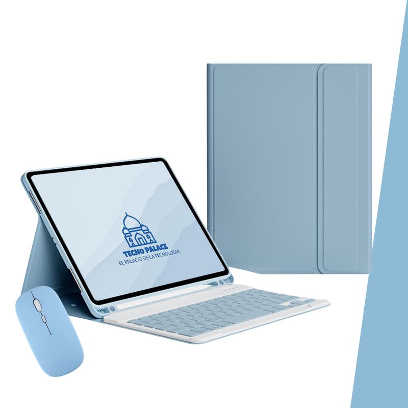 GENERICO - Fundas Con Teclado y Mouse Para Tablet Samsung S6 Lite Incluye letra Ñ.