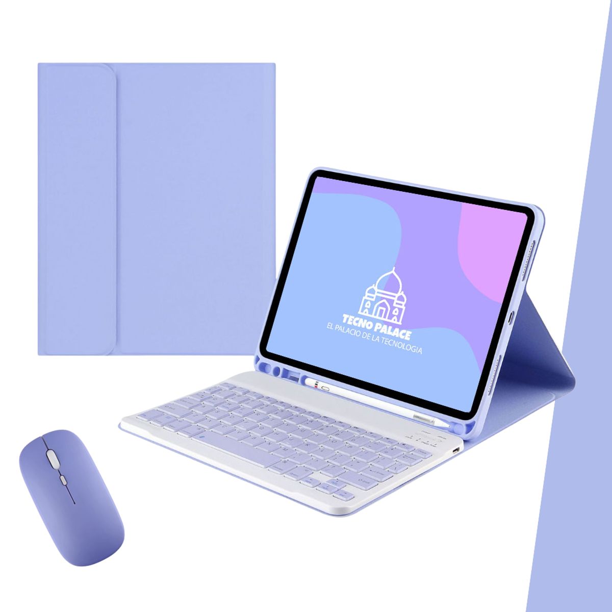 GENERICO - Fundas Con Teclado y Mouse Para Tablet Samsung S6 Lite Incluye letra Ñ.