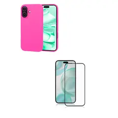 JOICO - Carcasa Lamina Vidrio Para iPhone 16 Plus Fucsia