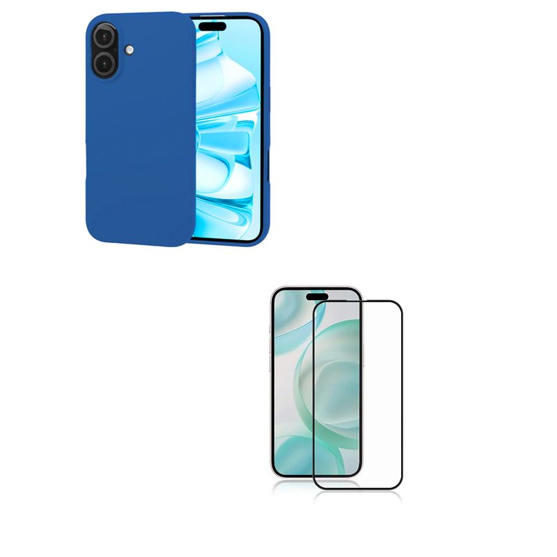 JOICO - Carcasa Lamina Vidrio Para iPhone 16 Plus Azul