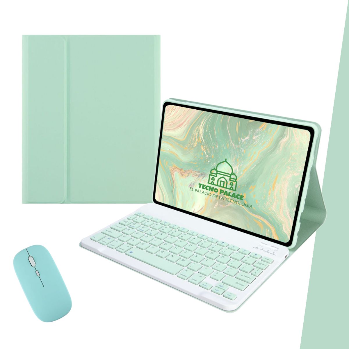 GENERICO - Fundas Con Teclado y Mouse Para Tablet Samsung S6 Lite Incluye letra Ñ