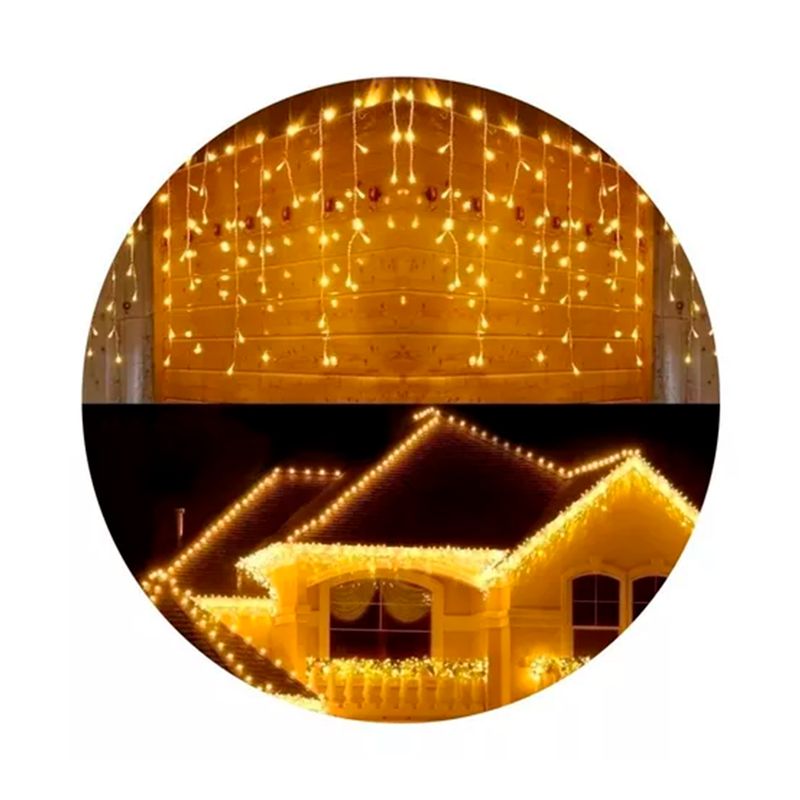 GENERICO - Cascada Iluminacion de Navidad de 400 Led 10 Metros Multicolor