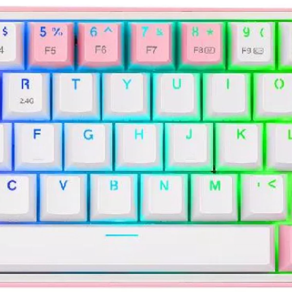 REDRAGON - Teclado Gamer - Redragon FIZZ PRO K616-RGB - Switch Red - White-Pink