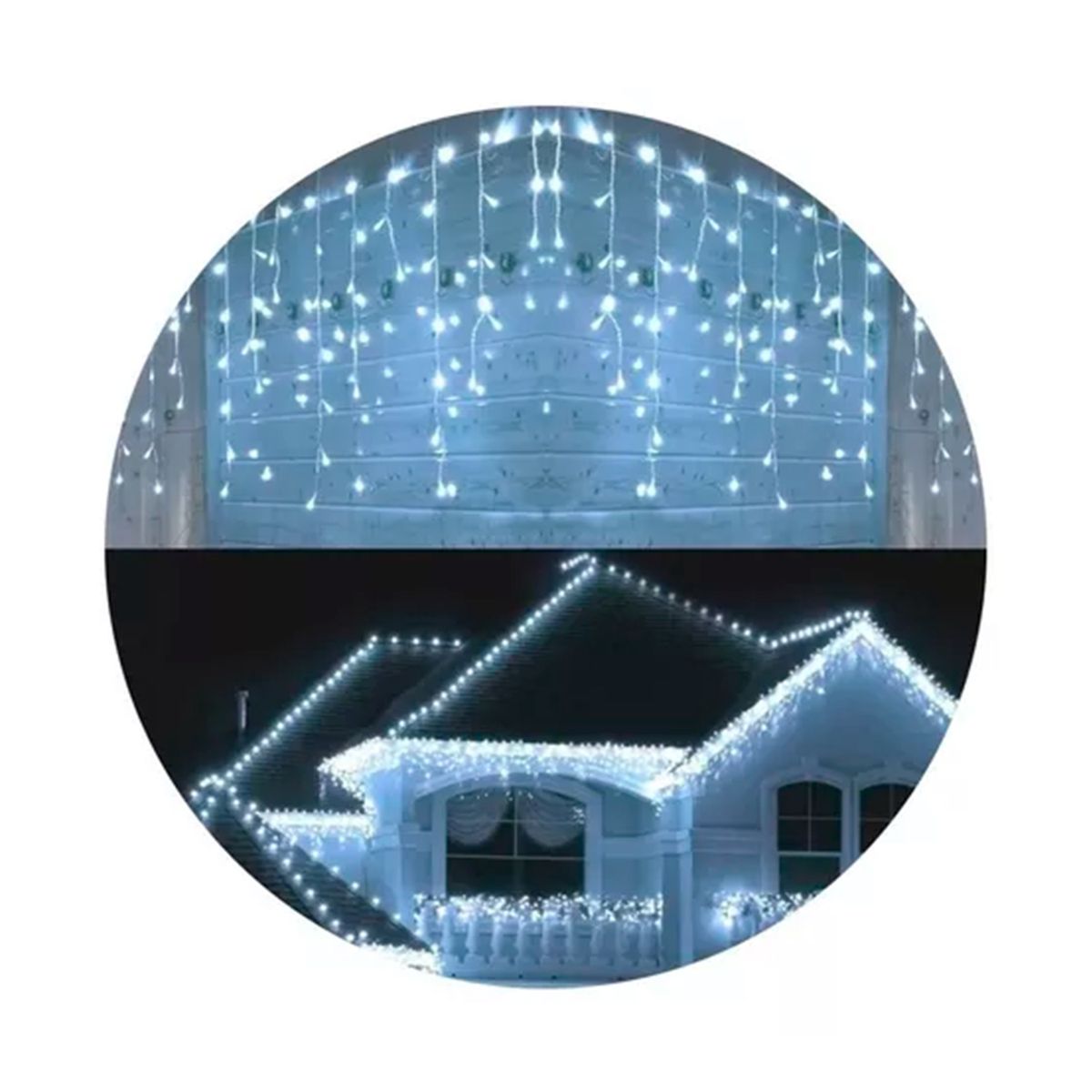 GENERICO - Cascada Iluminacion de Navidad de 300 Led 10 Metros Frio