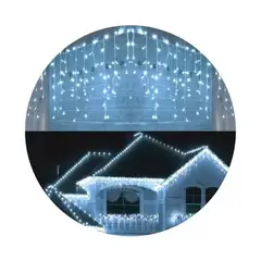 GENERICO - Cascada Iluminacion de Navidad de 300 Led 10 Metros Frio