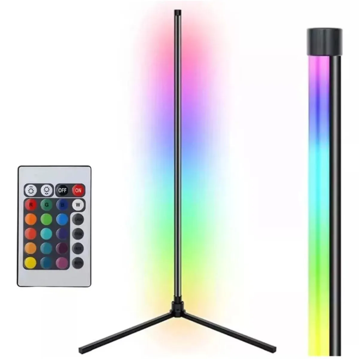 GENERICO - LAMPARA DE PIE DE ESQUINA RGB CON CONTROL